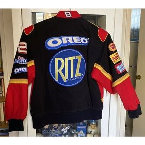 Youth Chase Authentics Nascar Dale Earnhardt Jr Red Oreo Ritz Racing Jacket Sz M